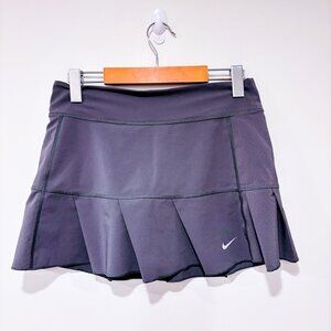 NIKE Grey Pleated Tennis Skirt with Built-In Shorts | Large *